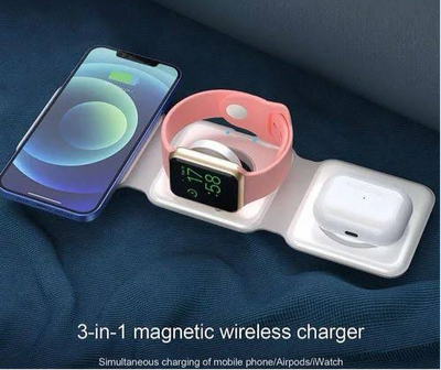 Folding Portable 3 in 1 Wireless Charger